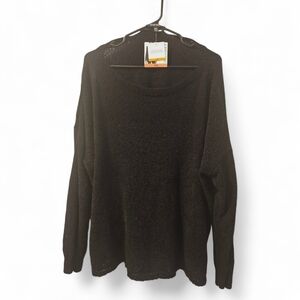 Ellen Tracy Classic Black Crew Neck Sweater